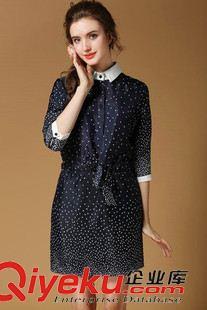 春夏款連衣裙 2507# 優(yōu)雅OL雪紡波點(diǎn)修身之選